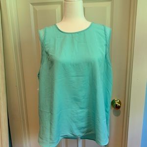 Pale Turquoise Asymmetrical Top L